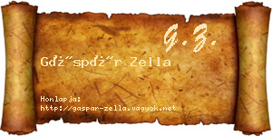 Gáspár Zella névjegykártya